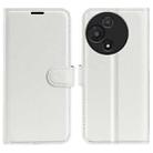 For TCL 60R 5G / 60 5G Litchi Texture Horizontal Flip Leather Phone Case with Holder(White) - 1