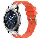 For Samsung Galaxy Gear S3 Classic 22mm Quick Release Silver Buckle Royal Silicone Watch Band(Orange) - 1