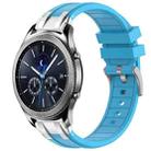 For Samsung Galaxy Gear S3 Classic 22mm Quick Release Silver Buckle Royal Silicone Watch Band(Sky Blue) - 1