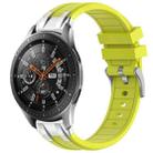 For Samsung Galaxy Watch 46mm 22mm Quick Release Silver Buckle Royal Silicone Watch Band(Vital Yellow) - 1