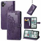 For Nothing CMF Phone 1 Mandala Flower Embossed Leather Phone Case(Purple) - 1