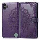 For Nothing CMF Phone 1 Mandala Flower Embossed Leather Phone Case(Purple) - 2