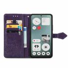 For Nothing CMF Phone 1 Mandala Flower Embossed Leather Phone Case(Purple) - 3