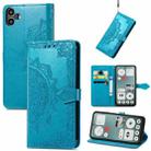 For Nothing CMF Phone 1 Mandala Flower Embossed Leather Phone Case(Blue) - 1