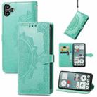 For Nothing CMF Phone 1 Mandala Flower Embossed Leather Phone Case(Green) - 1