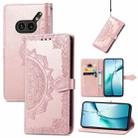 For Nothing Phone 2a Plus Mandala Flower Embossed Leather Phone Case(Rose Gold) - 1
