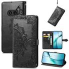 For Nothing Phone 2a Plus Mandala Flower Embossed Leather Phone Case(Black) - 1