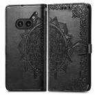 For Nothing Phone 2a Plus Mandala Flower Embossed Leather Phone Case(Black) - 2