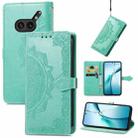 For Nothing Phone 2a Plus Mandala Flower Embossed Leather Phone Case(Green) - 1