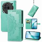 For Nothing Phone 3a Mandala Flower Embossed Leather Phone Case(Green) - 1