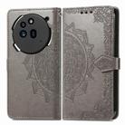 For Nothing Phone 3a Pro Mandala Flower Embossed Leather Phone Case(Gray) - 2