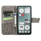 For Nothing CMF Phone 1 Butterfly Love Flower Embossed Leather Phone Case(Gray) - 3