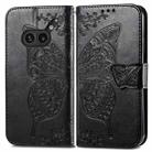 For Nothing Phone 2a Plus Butterfly Love Flower Embossed Leather Phone Case(Black) - 2