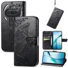 For Nothing Phone 3a Butterfly Love Flower Embossed Leather Phone Case(Black) - 1