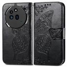 For Nothing Phone 3a Pro Butterfly Love Flower Embossed Leather Phone Case(Black) - 2