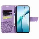 For Nothing Phone 3a Pro Butterfly Love Flower Embossed Leather Phone Case(Light Purple) - 3