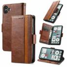 For Nothing CMF Phone 1 CaseNeo Splicing Dual Magnetic Buckle Leather Phone Case(Brown) - 1