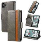 For Nothing CMF Phone 1 CaseNeo Splicing Dual Magnetic Buckle Leather Phone Case(Gray) - 1