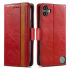 For Nothing CMF Phone 1 CaseNeo Splicing Dual Magnetic Buckle Leather Phone Case(Red) - 2