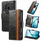 For Nothing Phone 3a Pro CaseNeo Splicing Dual Magnetic Buckle Leather Phone Case(Black) - 1