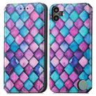 For Nothing CMF Phone 1 CaseNeo Colorful Magnetic Leather Phone Case(Purple Scales) - 2