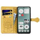 For Nothing CMF Phone 1 Cat and Dog Embossed Leather Phone Case(Yellow) - 3