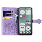 For Nothing CMF Phone 1 Cat and Dog Embossed Leather Phone Case(Purple) - 3