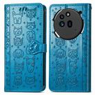 For Nothing Phone 3a Cat and Dog Embossed Leather Phone Case(Blue) - 2