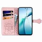 For Nothing Phone 3a Cat and Dog Embossed Leather Phone Case(Rose Gold) - 3