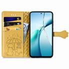 For Nothing Phone 3a Pro Cat and Dog Embossed Leather Phone Case(Yellow) - 3