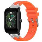 For Amazfit Bip U Quick Release Silver Buckle 20mm Royal Silicone Watch Band(Orange) - 1