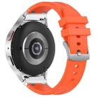 For Amazfit Bip U Quick Release Silver Buckle 20mm Royal Silicone Watch Band(Orange) - 2