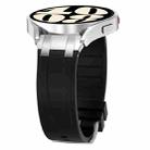 For Amazfit Bip U Quick Release Silver Buckle 20mm Royal Silicone Watch Band(Black) - 3