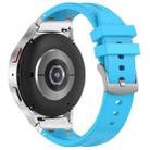 For Amazfit Active Quick Release Silver Buckle 20mm Royal Silicone Watch Band(Sky Blue) - 2
