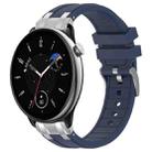 For Amazfit GTR Mini Quick Release Silver Buckle 20mm Royal Silicone Watch Band(Navy Blue) - 1