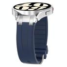 For Amazfit Bip3 Quick Release Silver Buckle 20mm Royal Silicone Watch Band(Navy Blue) - 3