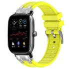 For Amazfit GTS 2 Mini Quick Release Silver Buckle 20mm Royal Silicone Watch Band(Vital Yellow) - 1