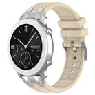 For Amazfit Pop Quick Release Silver Buckle 20mm Royal Silicone Watch Band(Starlight) - 1