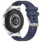 For Amazfit Bip Lite Quick Release Silver Buckle 20mm Royal Silicone Watch Band(Navy Blue) - 2