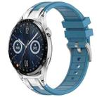 For Huawei Watch GT3 42mm 20mm Quick Release Silver Buckle Royal Silicone Watch Band(Sea Blue) - 1