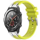 For Huawei Watch 2 20mm Quick Release Silver Buckle Royal Silicone Watch Band(Vital Yellow) - 1