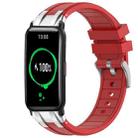 For Honor Watch ES 20mm Quick Release Silver Buckle Royal Silicone Watch Band(Red) - 1