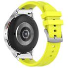 For Honor Watch ES 20mm Quick Release Silver Buckle Royal Silicone Watch Band(Vital Yellow) - 2