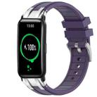 For Honor Watch ES 20mm Quick Release Silver Buckle Royal Silicone Watch Band(Purple) - 1