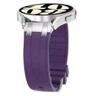 For Honor Watch ES 20mm Quick Release Silver Buckle Royal Silicone Watch Band(Purple) - 3