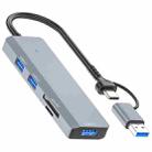 ADS-310D 2-in-1 Type-C + USB to 3 x USB 3.0 + SD / TF Card Slots Multi-Port Hub - 1