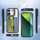 For Xiaomi Redmi Note 13 Pro 5G Card Bag Holder Acrylic Hybrid TPU Phone Case(White) - 2
