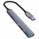 ADS-806A 5-in-1 Card Reader USB-A to USB3.0 + USB2.0 + Type-C + SD/TF Slot USB Hub - 2