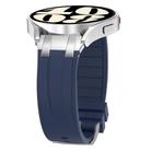 For Huawei Watch 4 22mm Quick Release Silver Buckle Royal Silicone Watch Band(Navy Blue) - 3