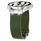 For Huawei Watch GT3 SE 22mm Quick Release Silver Buckle Royal Silicone Watch Band(Olive Green) - 3